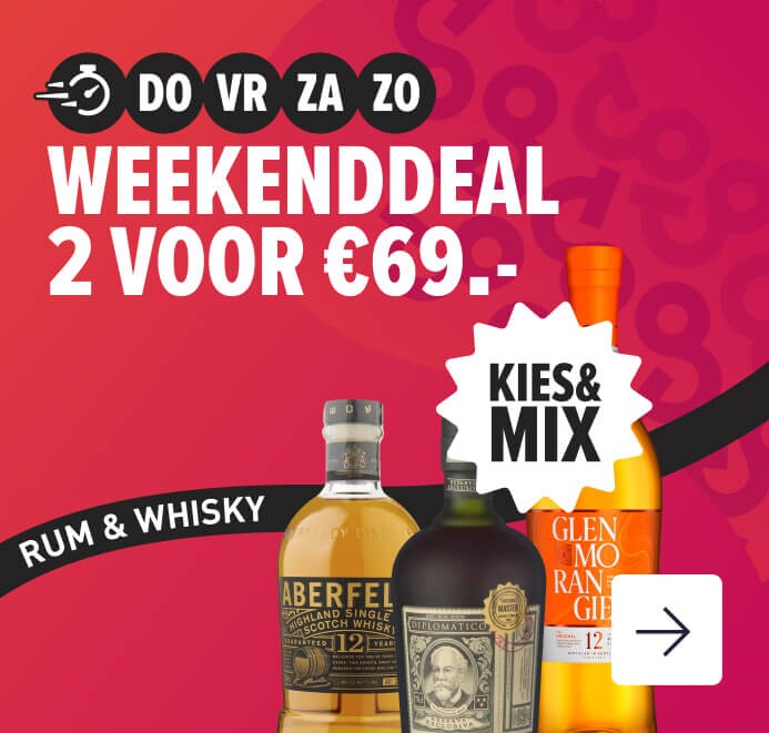 Whisky weekenddeal 2 voor 69! kies & mix 